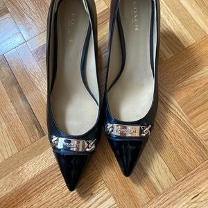 Coach Black Shoes Gold Hardware size 8